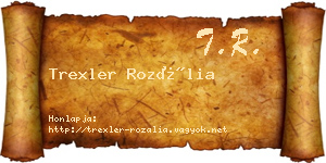 Trexler Rozália névjegykártya